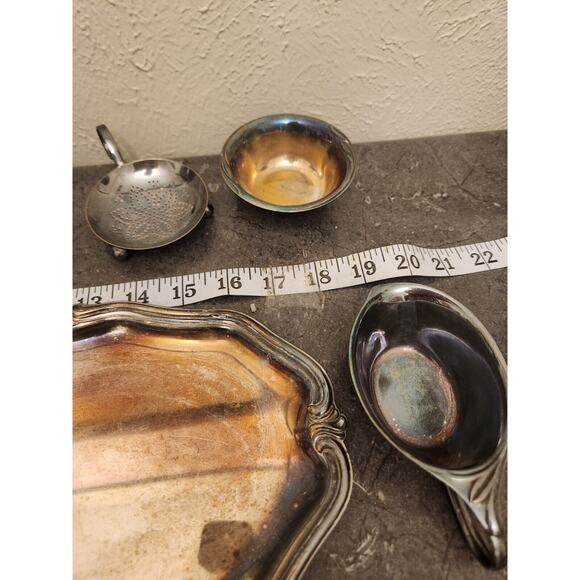 7 Pc *read Vintage WMF Silver plated Tray Serving Tea Set German - Picture 5 of 9